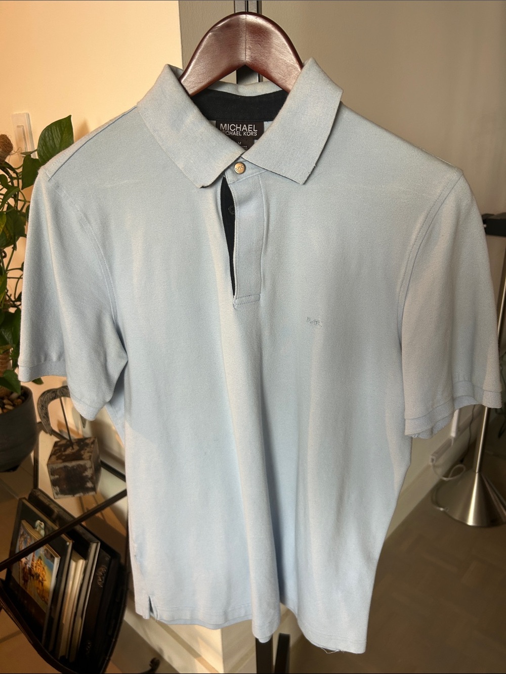 Michael Kors Men’s Pale Blue Polo Shirt